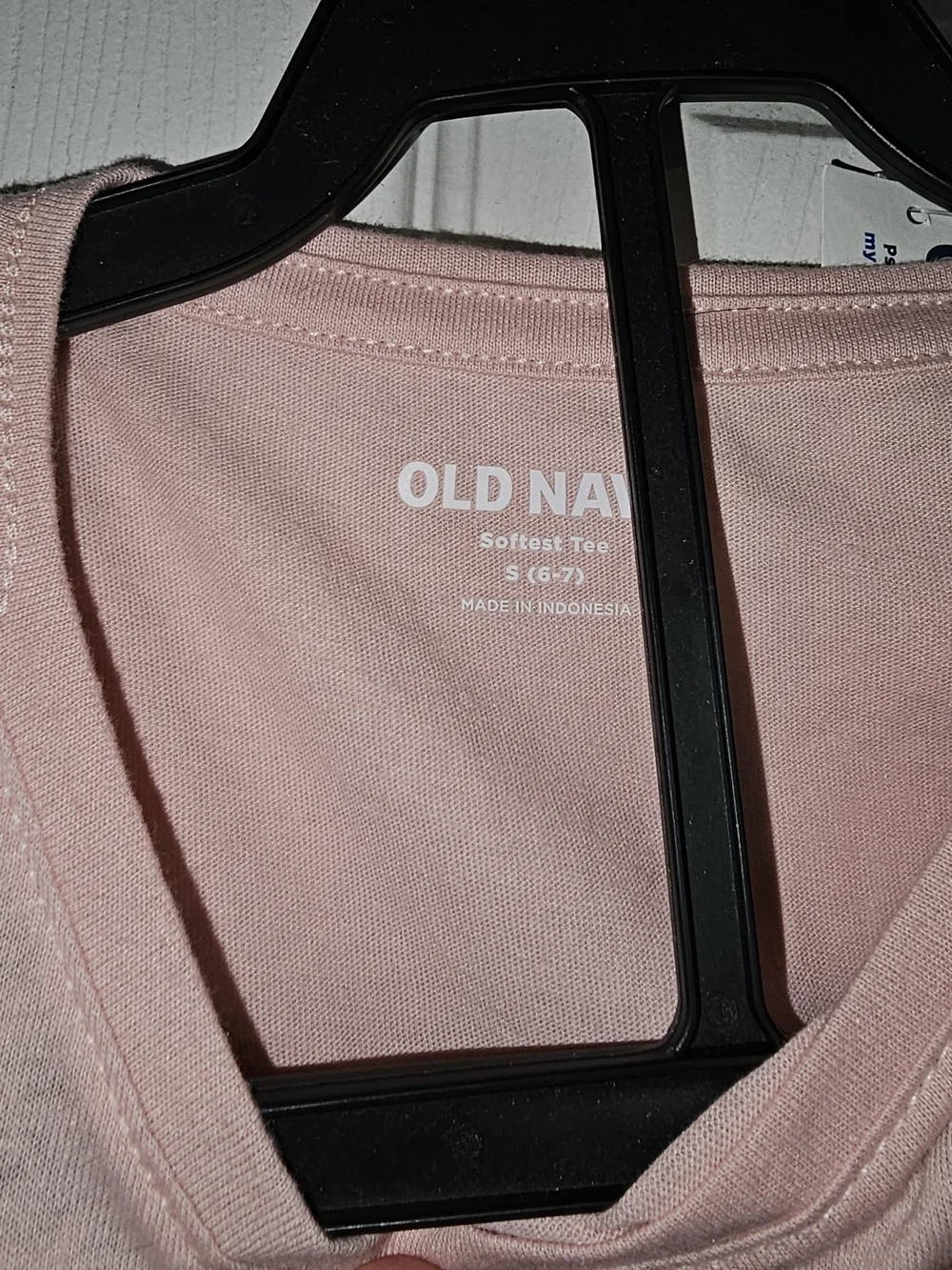 Old Navy Girls Light Pink Heart Pocket Short Sleeve Tee